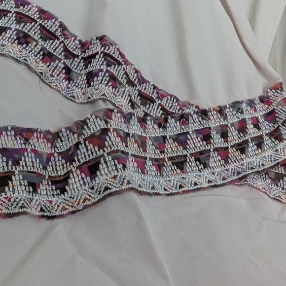 Free People Movement Harem Jogger Pants Tribal Print Applique Hippie Sz XS - Picture 10 of 16